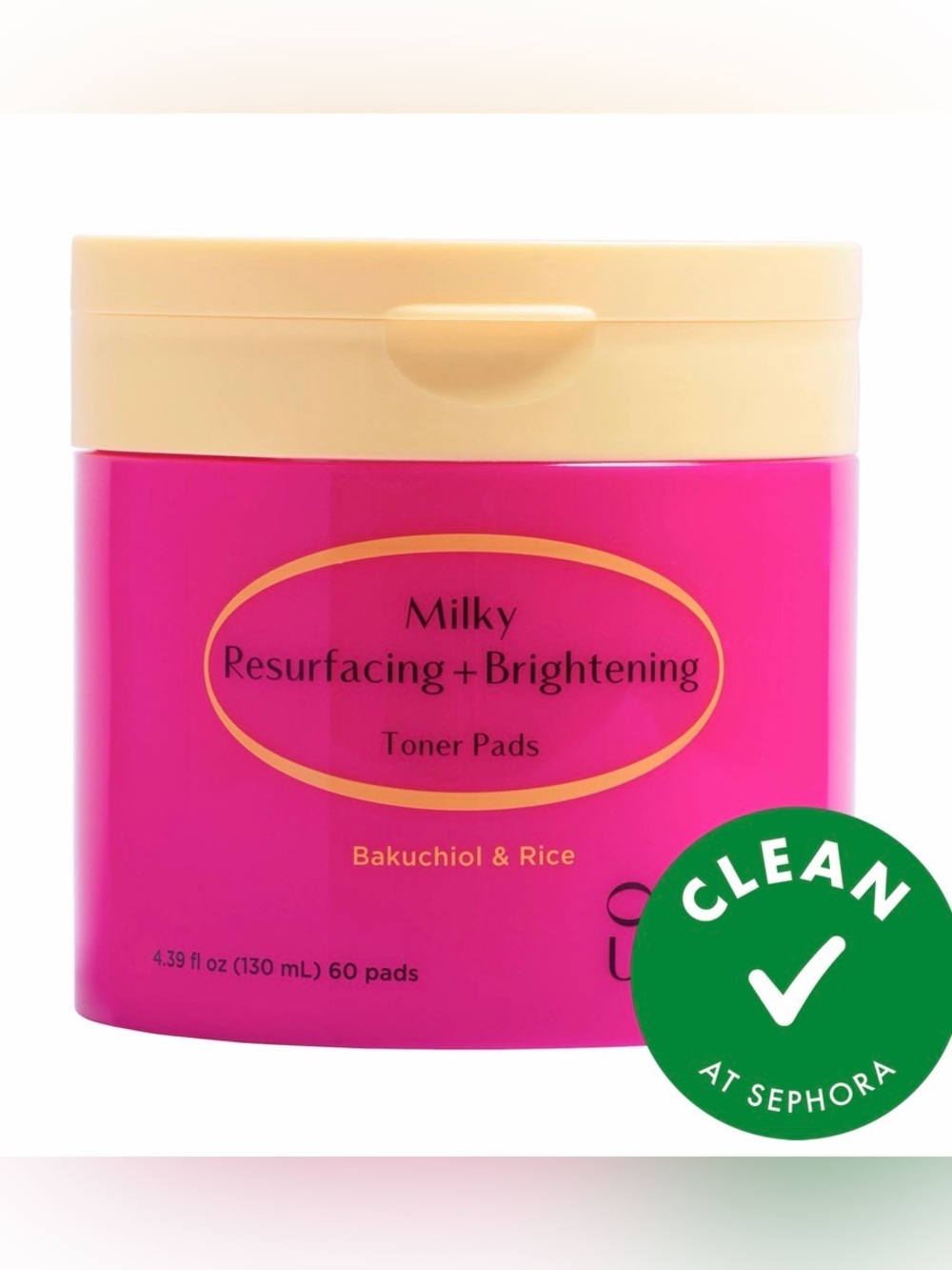 Olivia Umma Milky Resurfacing + Brightening Toner Pads - Pink/Cream